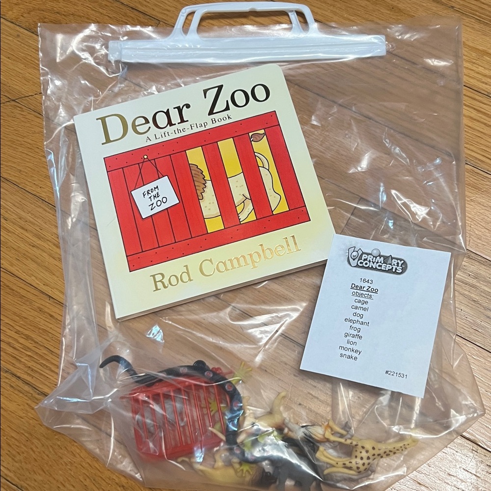 New Primary Concepts Dear Zoo 3D Book set with Animal Figures Homeschool